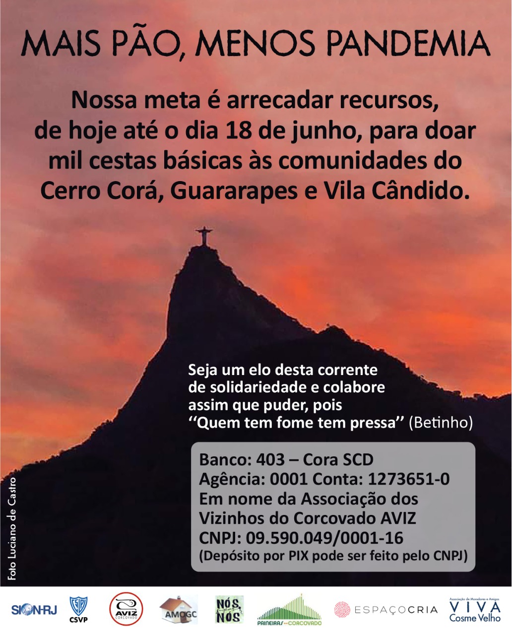 CAMPANHA “MAIS PÃO, MENOS PANDEMIA” – Colégio Sion